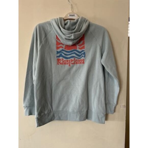 NWT Rhythm Women's Vintage Graphic Dawn Hoodie Beach Sweatshirt Sky Blue Size L - Picture 3 of 8